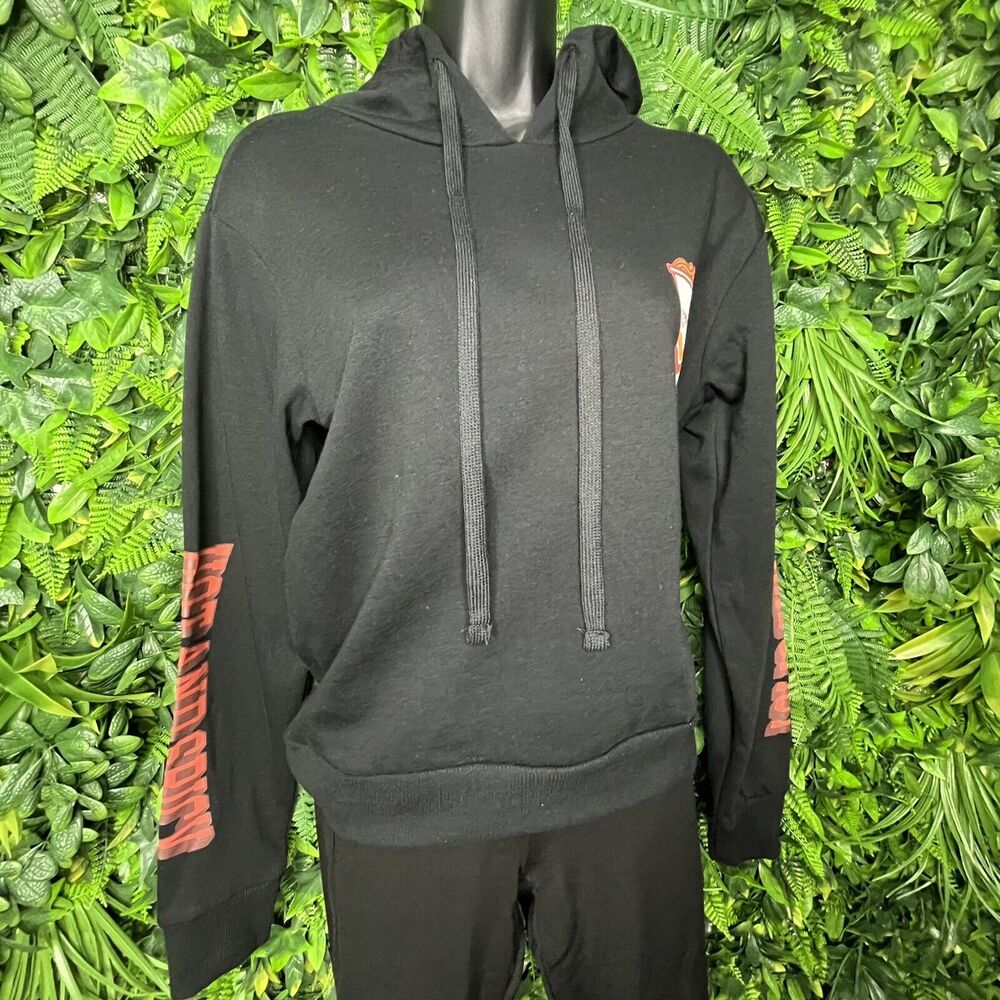 Women Jacket Pullover Small Black Graphic Print Hoodie Maruchan Cup Noodle 0303 - Picture 3 of 12